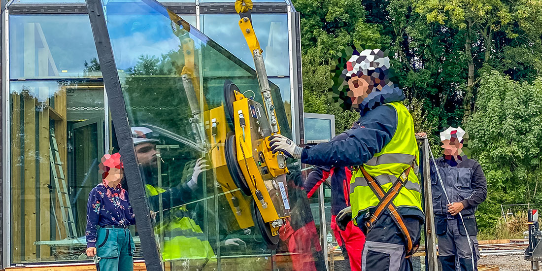 Abbau des Prototyps EFdeN VATRA des Bukarester Teams auf dem Solar Decathlon Europe in Wuppertal