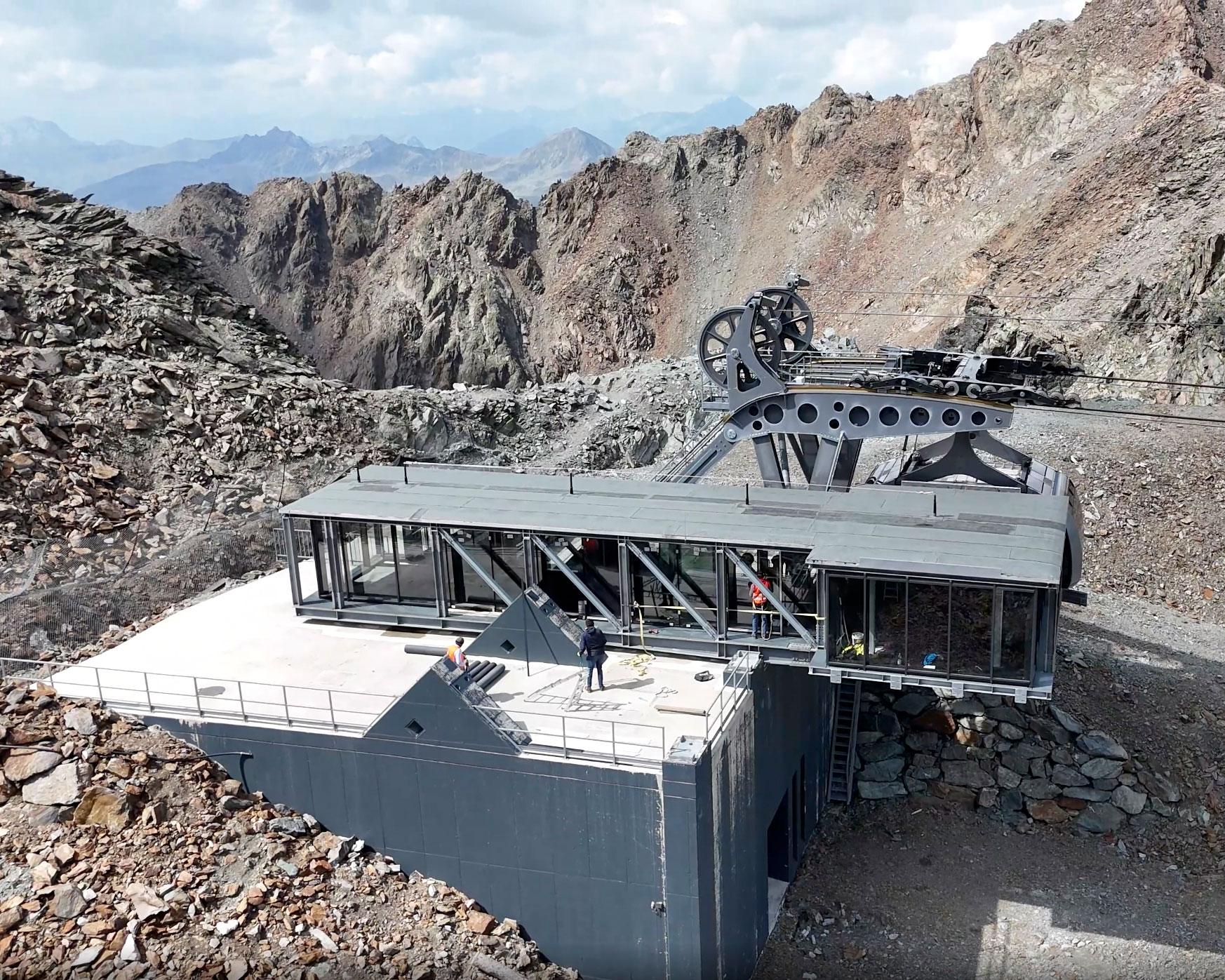 Aplicación de la tracción pesada en el Falginjochbahn, telecabina del Kaunertal (Austria)