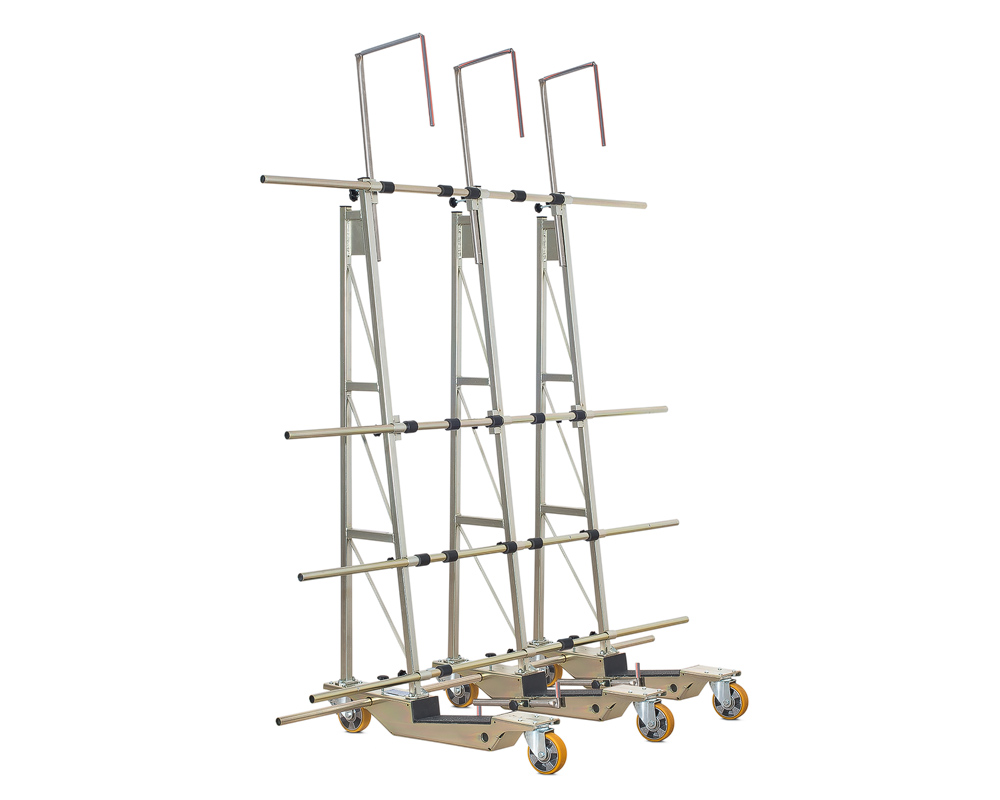 HDF 1000/3 - Carro transportador de vidrios con hasta 1000 kg de capacidad de carga - para elementos de ventanas y de fachadas de varios paneles | HDF 1000/3 - Carro transportador de vidrios con hasta 1000 kg de capacidad de carga - para elementos de ventanas y de fachadas de varios paneles