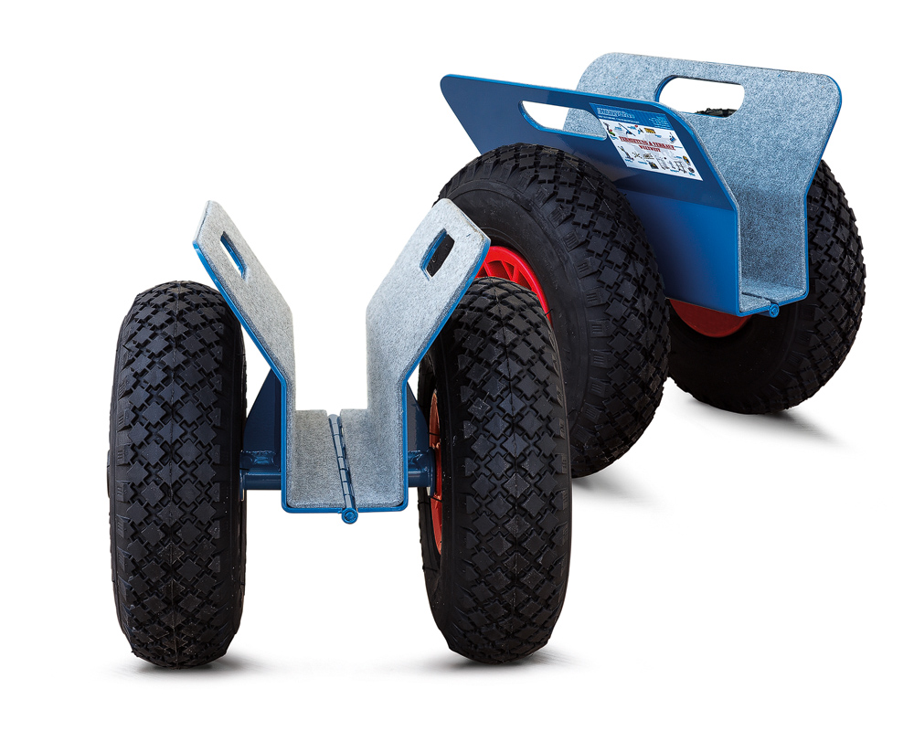 Juego de 2 carros transportadores de vidrios - HDL 250 KSA - Carro transportador de vidrios de hasta 250 kg de capacidad de carga para vidrios estrechos | Juego de 2 carros transportadores de vidrios - HDL 250 KSA - de hasta 250 kg de capacidad de carga para vidrios estrechos