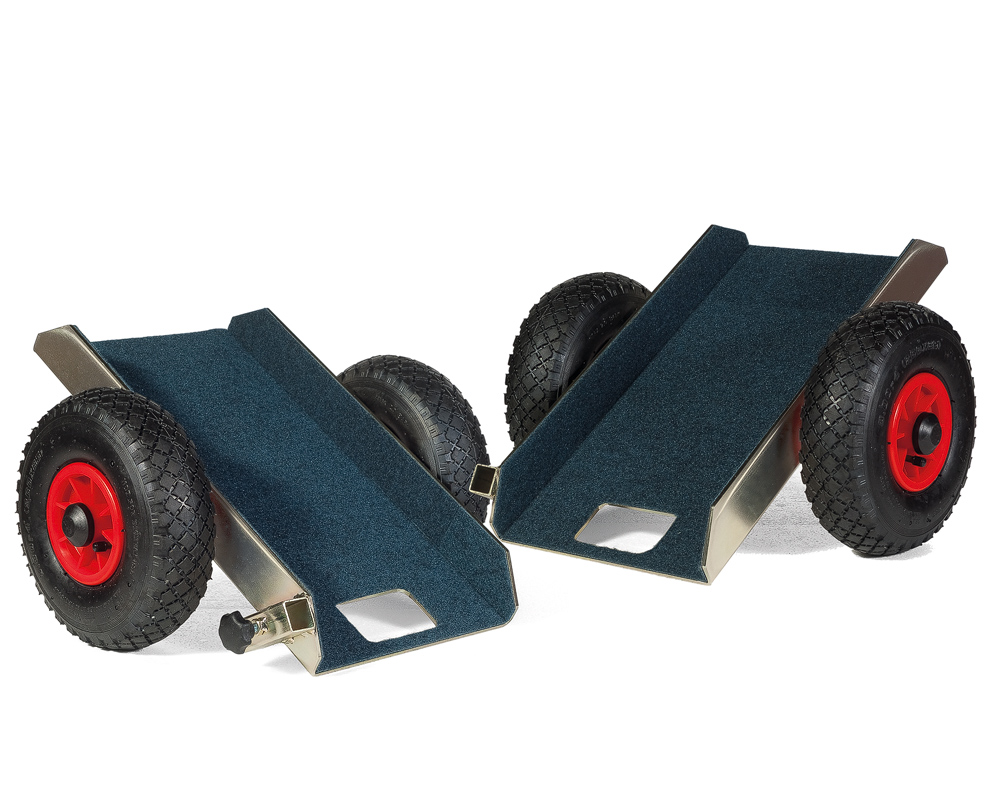Juego de 2 carros transportadores de vidrios - HDL 250 KBA - Carro transportador de vidrios de hasta 250 kg de capacidad de carga para vidrios gruesos | Juego de 2 carros transportadores de vidrios - HDL 250 KBA -  de hasta 250 kg de capacidad de carga para vidrios gruesos