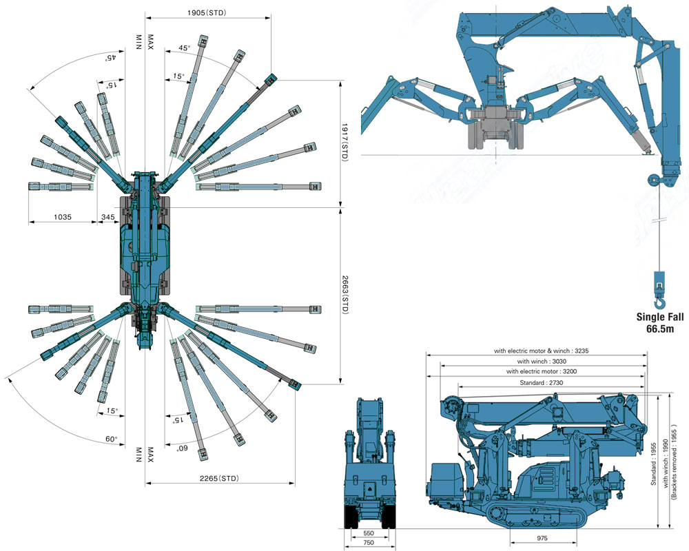 MRK 114.0 N - Minigrúa con brazo articulado y capacidad de carga de 0,995 t | MRK 114.0 N - Minigrúa con brazo articulado y capacidad de carga de 0,995 t