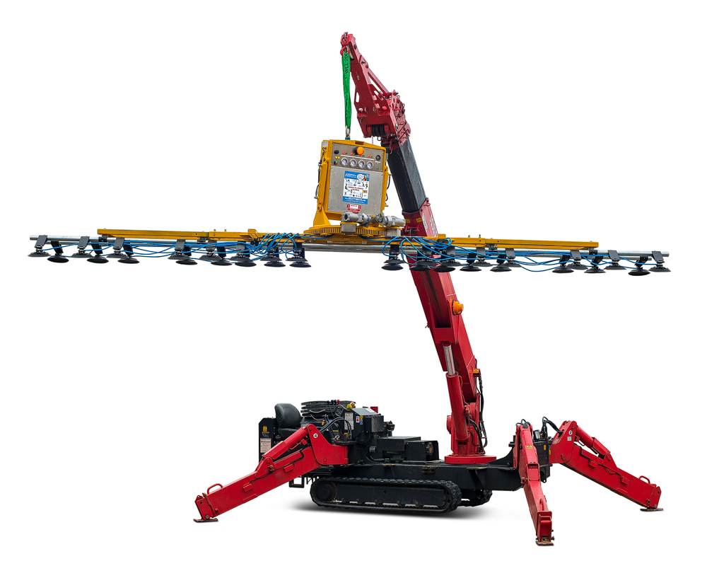 VSG 1200 KR -20 - Sistema de ventosas de vacío para vidrios curvos, hasta 1200 kg de capacidad de carga | VSG 1200 KR -20 - Sistema de ventosas de vacío para vidrios curvos, hasta 1200 kg de capacidad de carga