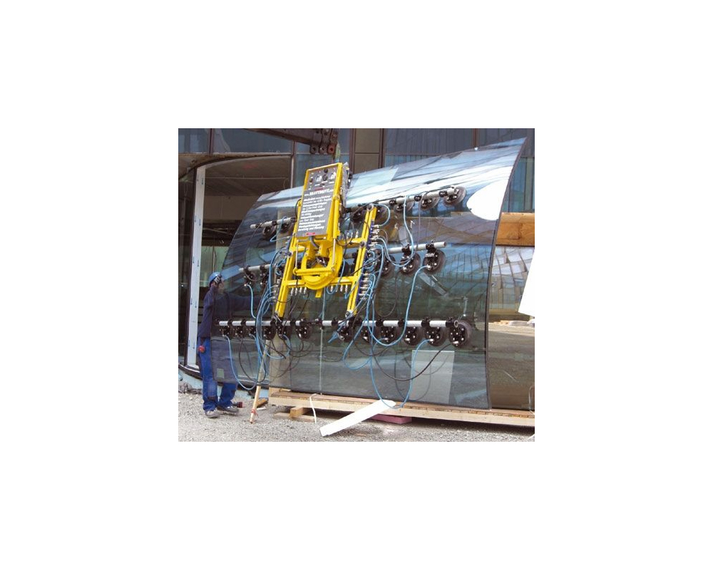 VSG 2000 KR - Sistema de ventosas de vacío para vidrios curvos, hasta 2000 kg de capacidad de carga | VSG 2000 KR - Sistema de ventosas de vacío para vidrios curvos, hasta 2000 kg de capacidad de carga