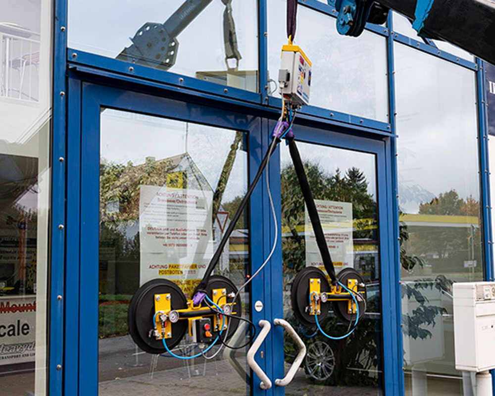 VSG 300 K G2 - Sistema de ventosas de vacío, hasta 300 kg de capacidad de carga, para componentes de ventanas parcialmente divididos | VSG 300 K G2 - Sistema de ventosas de vacío, hasta 300 kg de capacidad de carga, para componentes de ventanas parcialmente divididos