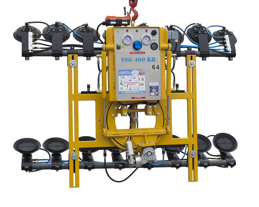 VSG 400 KR - Sistema de ventosas de vacío para vidrios curvos, hasta 400 kg de capacidad de carga | VSG 400 KR - Sistema de ventosas de vacío para vidrios curvos, hasta 400 kg de capacidad de carga