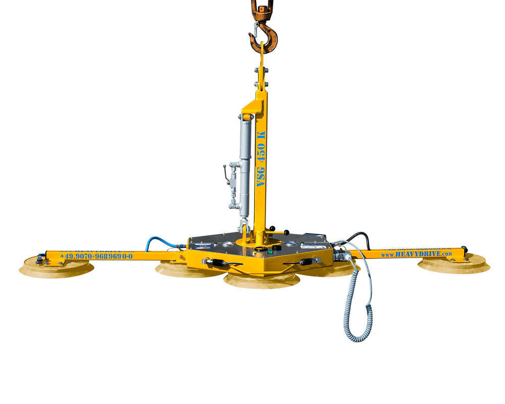 VSGB 450 K - Sistema de ventosas de vacío para vidrios de capas, hasta 450 kg de capacidad de carga | VSGB 450 K - Sistema de ventosas de vacío para vidrios de capas, hasta 450 kg de capacidad de carga